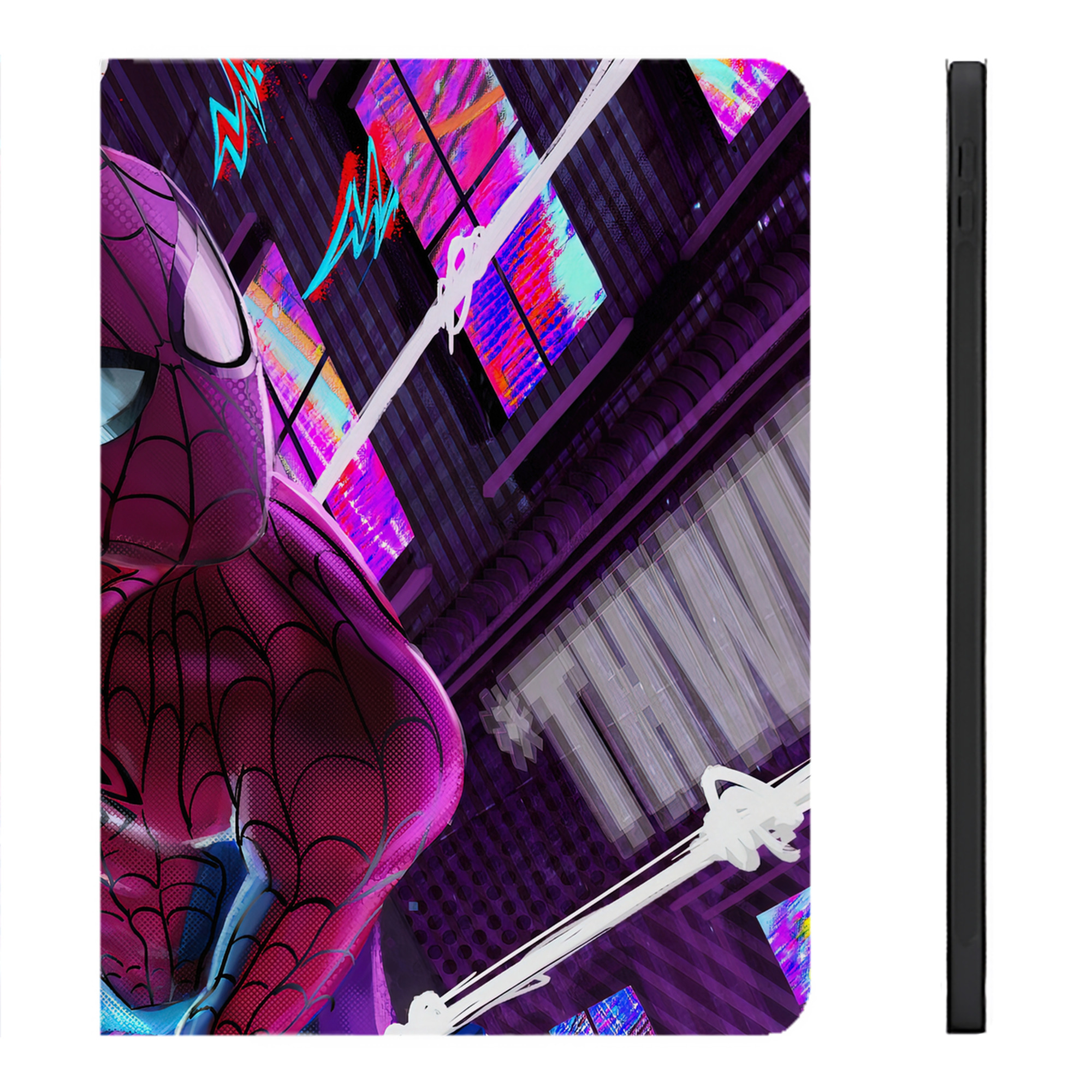 （画像用） Spider Man スパイダーマン IPadケース ペンホルダー付き ブックスタイルデザイン